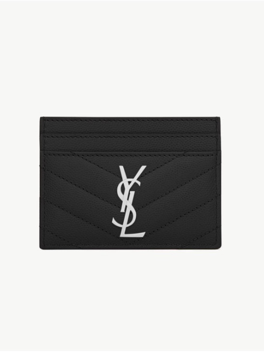 YSL CARD HOLDER | CASSANDRE MATELASSÉ CARD CASE IN GRAIN DE POUDRE LEATHER